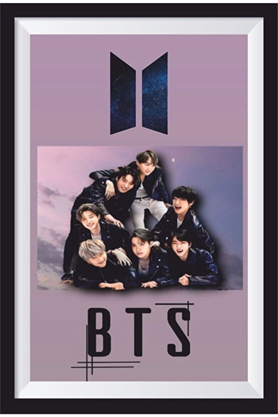 K-pop Bts Çerçeve Görünümlü Ahşap Poster-4