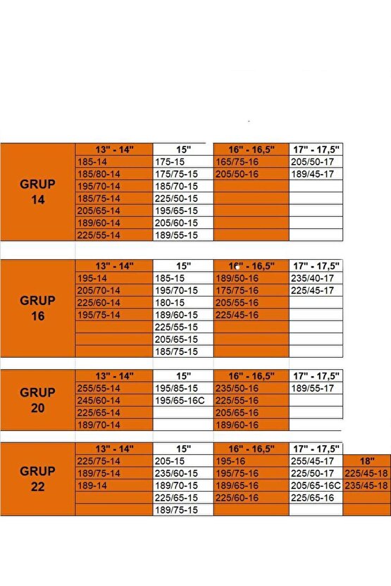 Zincir 4x4 Kar Patinaj Zinciri 185x13 Grup:12 Karmatik