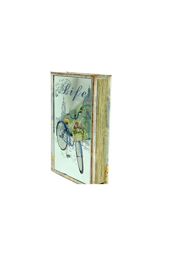 Kutu Kitap Aynalı Bisiklet Dekoratif Hediyelik
