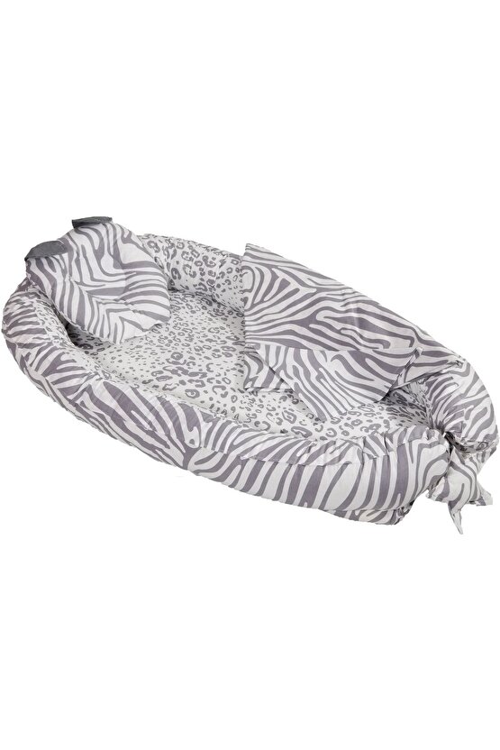 %100 Pamuklu Zebra Kumaş Babynest I-babynest Anne Yanı Bebek Yatağı