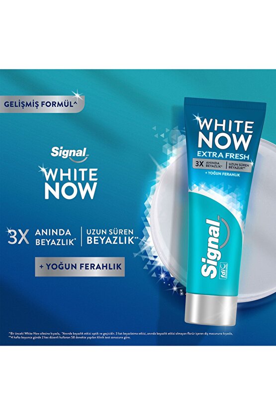 White Now Diş Macunu Extra Fresh Yoğun Ferahlık 75 ml X2 