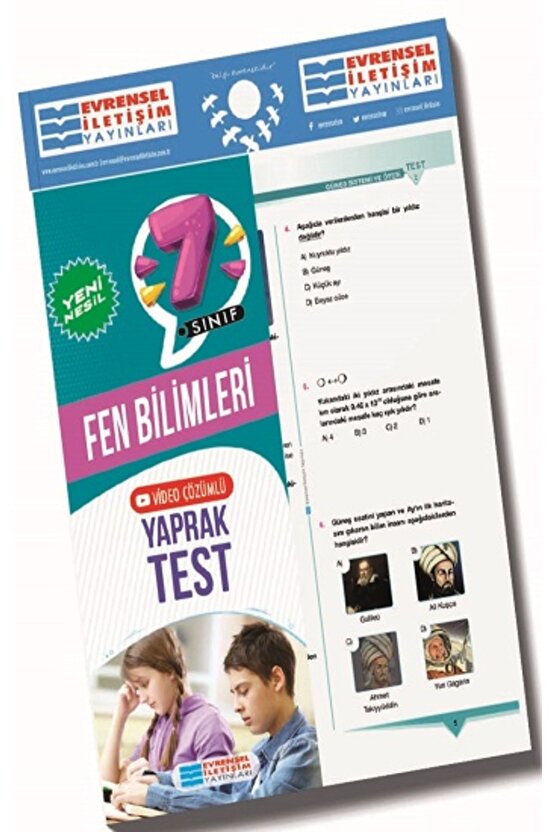 7. Sınıf Fen Bilimleri Video Çözümlü Yaprak Test