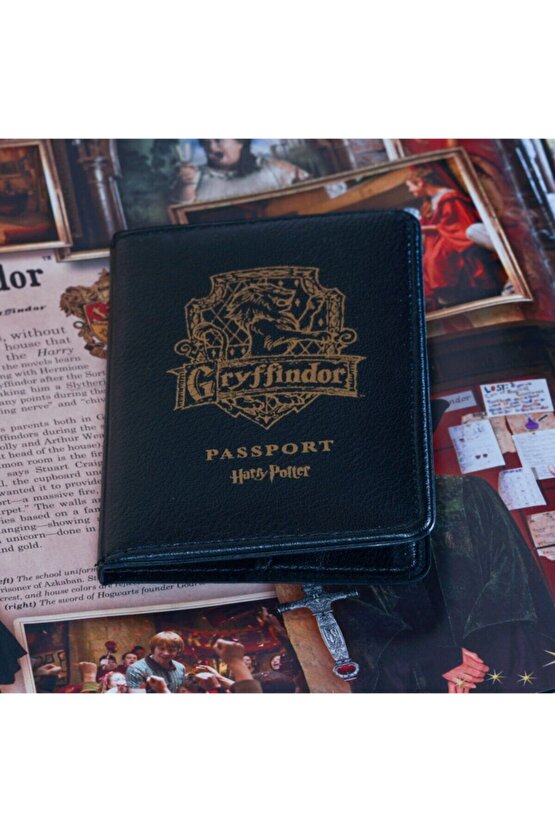 Gryffindor Pasaport Kılıfı Lisanslı Deri