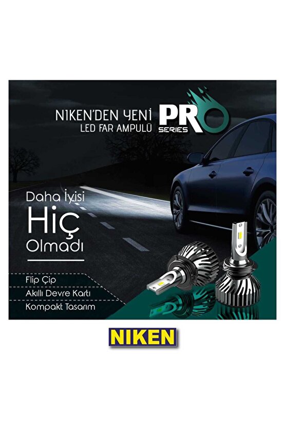 H8 Led Xenon Far Aydınlatma Seti Şimşek Etkili Pro 6400lm