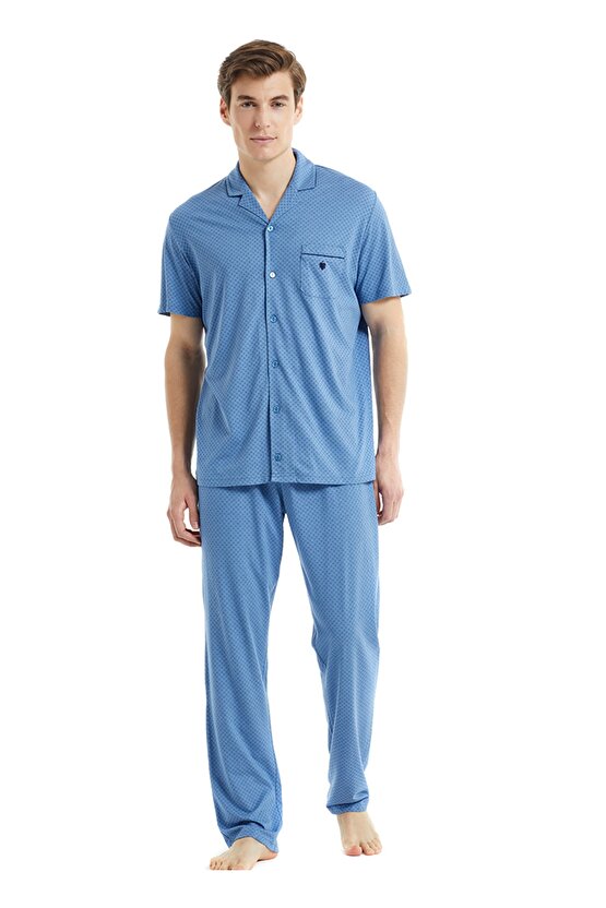 Blackspade Erkek Mavi Pijama Takımı NX6389