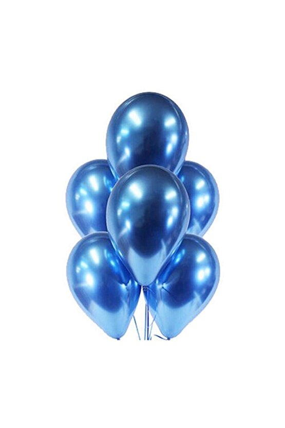 Mavi Krom Balon (AYNALI BALON) 10 Adet
