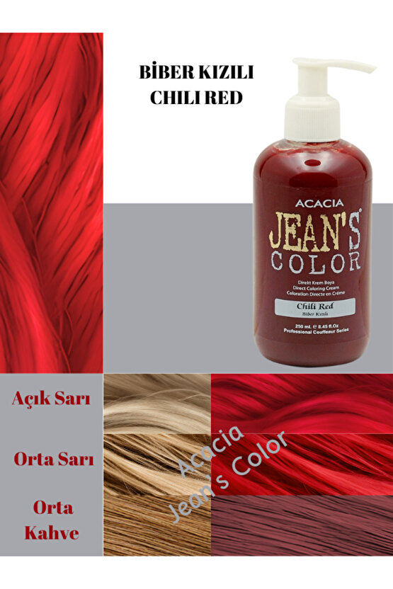 Amonyaksız Renkli Saç Boyası Biber Kızılı 250ml. Kokusuz Su Bazlı Chili Red Hair Dye
