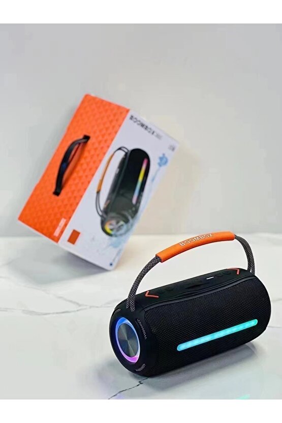 Boombox 360 Bluetooth Hoparlör Tws Özellikli Led Işıklı Kablosuz Speaker Ses Bombası