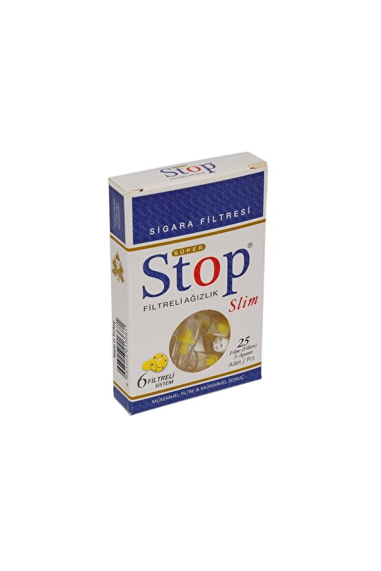 Stop Slim Filtreli Ağızlık Ince Sigara Filtresi 25li X 24 Paket