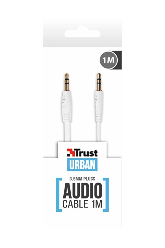 Flat Audio Cable 1m - white