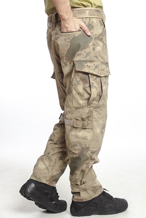 Kargo Cepli Jandarma Komando Orijinal Kamuflaj Desenli Askeri Pantolon