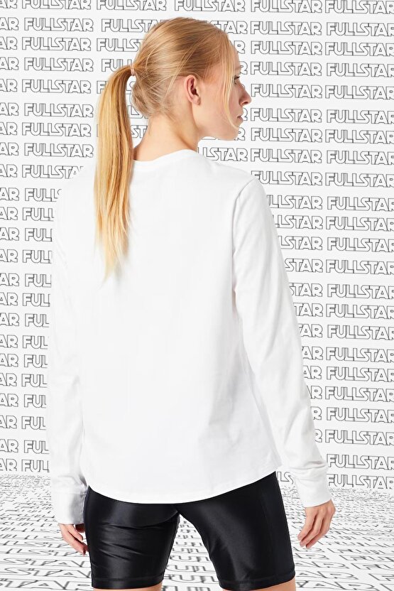 Sportswear Essential Future Crew Shirt Beyaz Uzun Kollu Tişört Sweatshirt