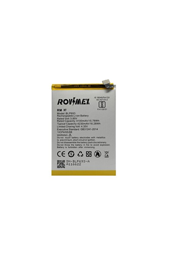 Realme Xt (blp741) Rovimex Batarya Pil
