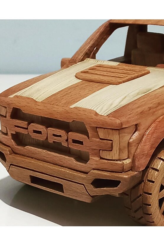 Ahşap Oyuncak Model Araba Serisi Ford F150 Raptor Ao02