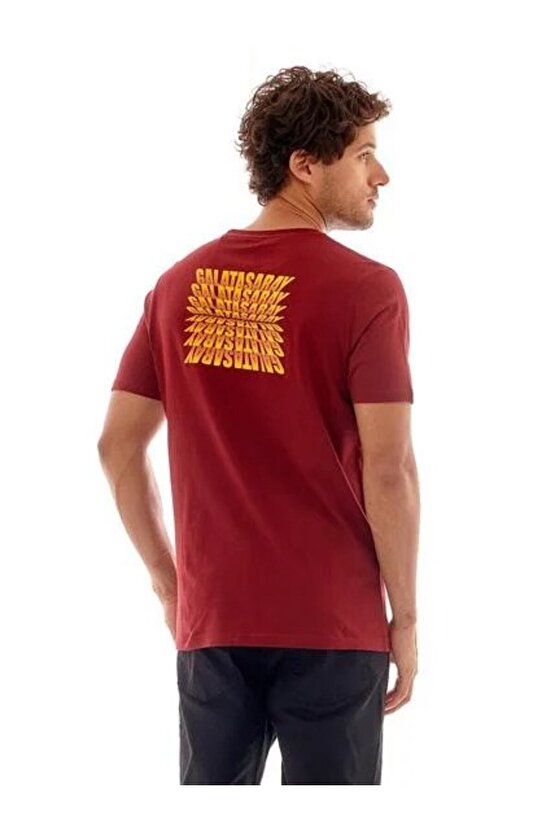 Lisanslı Unisex Bordo T-shirt Hediye Aslan Ahşap Kutulu