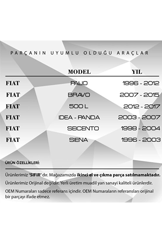 Fiat, Opel, Lancia, Alfa Romeo Için Debriyaj Mil Burcu