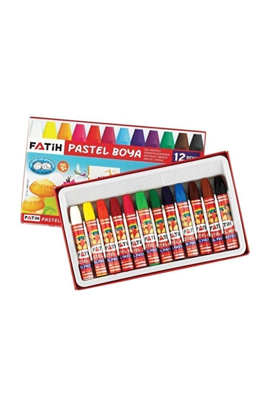 Pastel Boya Yeni Formül 12 Renk King Size