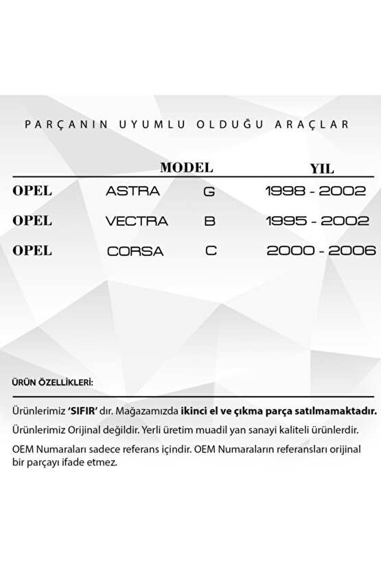 Opel Astra G, Vectra B, Corsa C Için Uyumlu Vites Topuzu