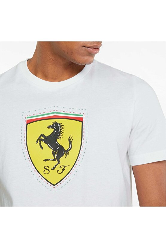 Scuderıa Ferrarı Race Renkli Armalı Erkek T-shirt