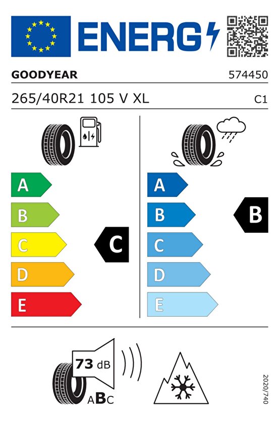 26540 R21 105V Ultragrip Performance + Otomobil Kış Lastiği ( Yıl: 2024 )