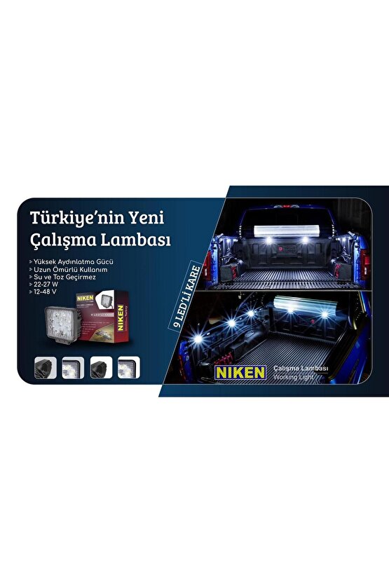 Çalışma Lambası Ledli Yuvarlak 22-27w 9 Ledli