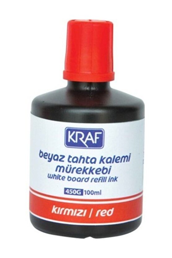 Beyaz Tahta Kalem Mürekkebi 100ml Kırmızı 450g*6lı Pkt*