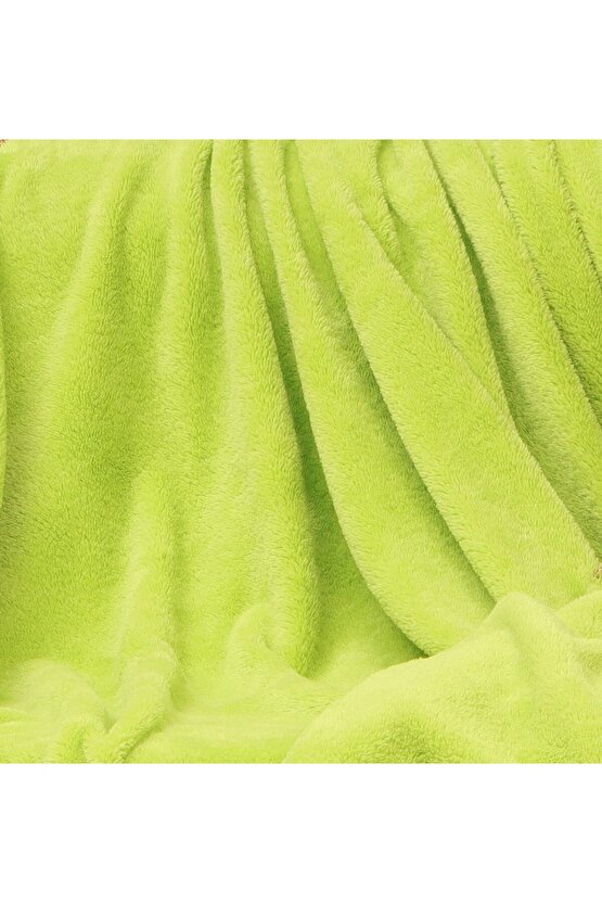 Deluxe Wellsoft Battaniye Fıstık Yeşili Çift Kişilik 200x220 cm