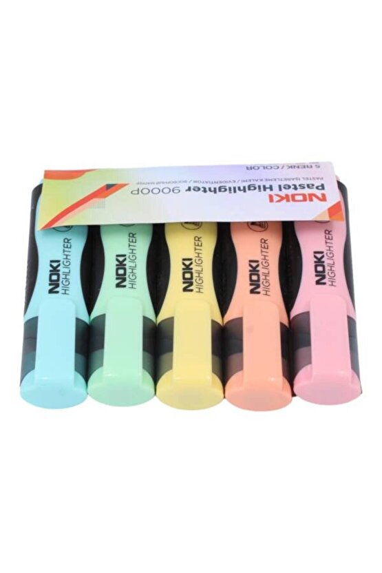 Fosforlu Kalem Pastel 5 Li Pvc 9000p