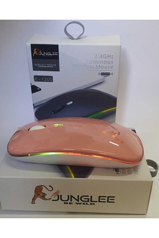 Rgb Led Işıklı Şarjlı Kablosuz Mouse 2.4 Ghz 800-1200-1600 Ayarlanabilir Dpi Sessiz