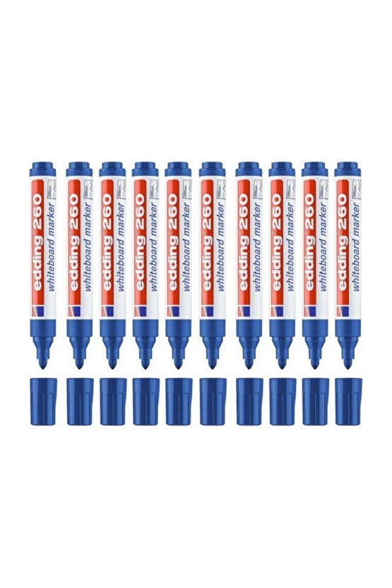 Eddıng Beyaz Tahta Kalemi E-260 Mavi 10 Lu