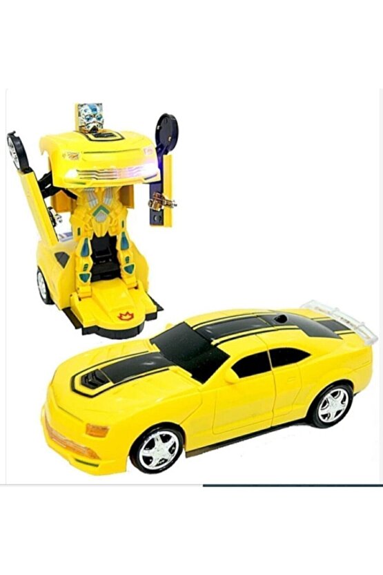 Robot Racez Car Robot Olabilen Sarı Araba