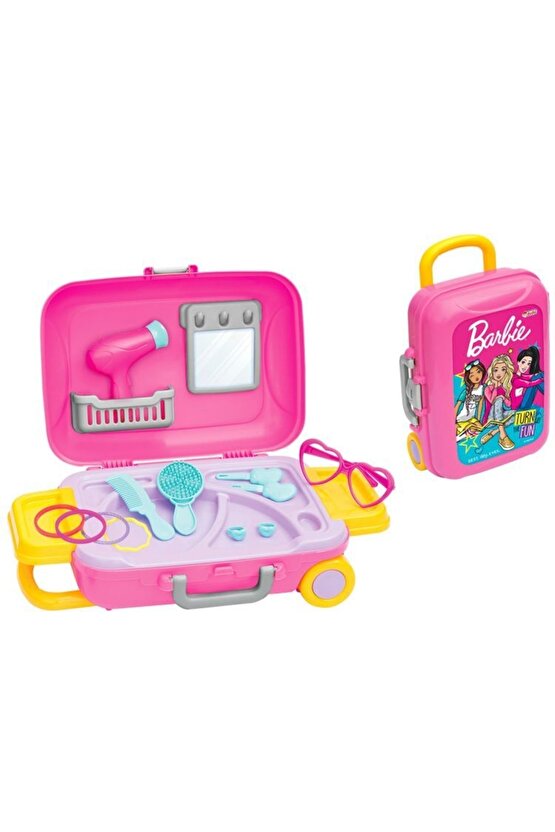 Oyuncak Barbie Güzellik Seti Bavulum Çocuk Eğitici Oyun Seti