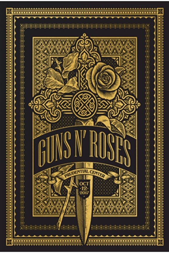 Guns N Roses -4 Müzik Grubu Retro Ahşap Poster