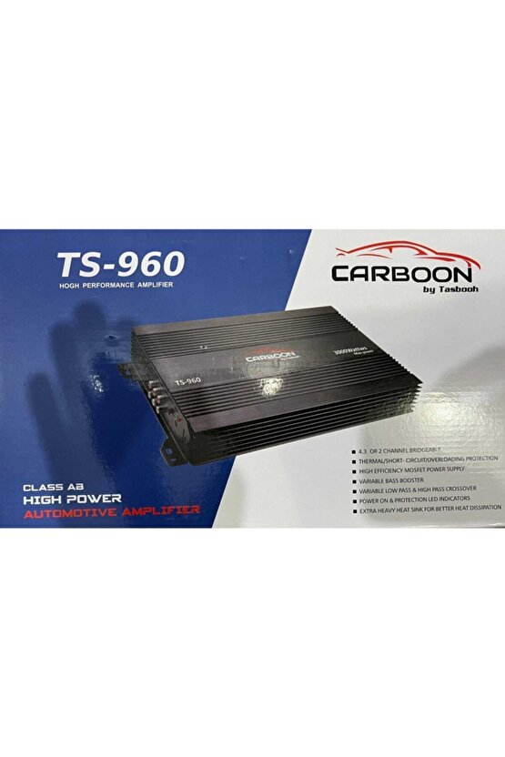 Ts-960 Oto Anfi 3000wattws Max.power Hogh Performance Amplifier 2 Kanal Araba Anfisi