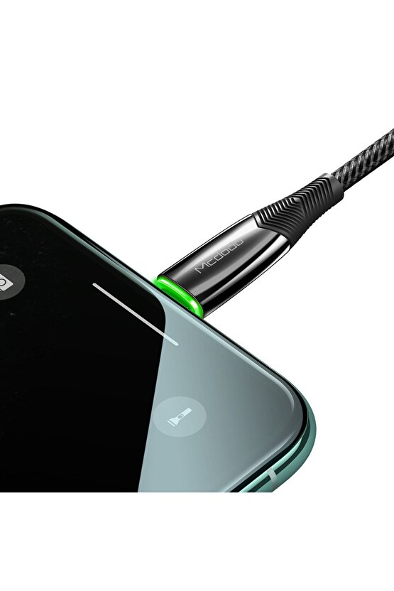 Auto Power Off Iphone Şarj Data Kablo 1.2m Siyah Ca-8060