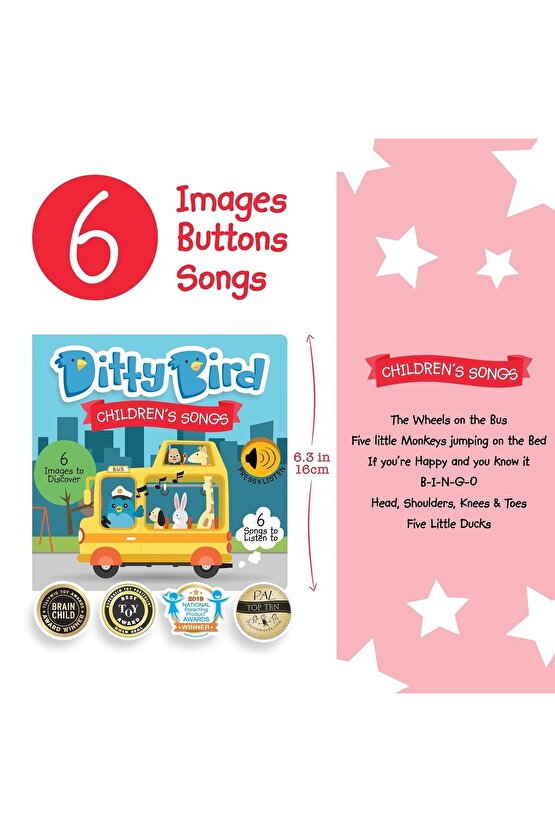 Ditty Bird: Childrens Songs | 0-3 Yaş Çocuklar Için Ingilizce Sesli Kitap - Eğlenceli Şarkılar