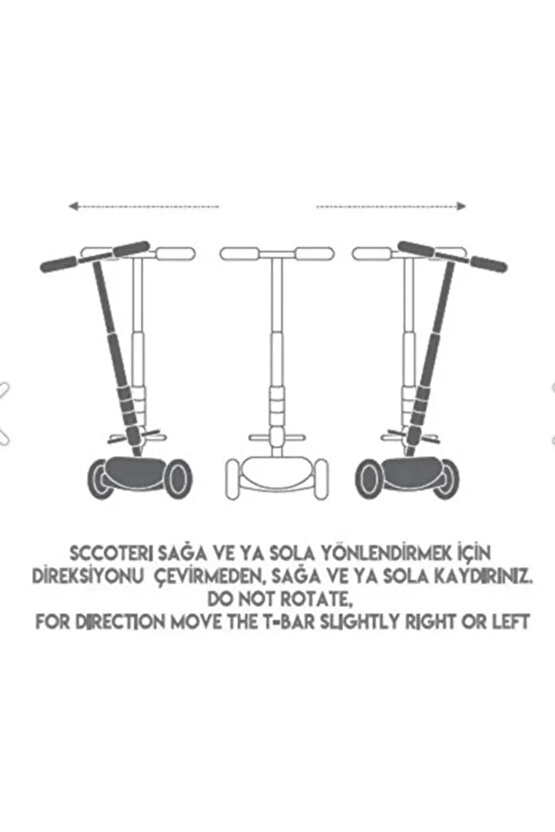 Led Işıklı 3 Tekerlekli Cool Wheels Yükseklik Ayarlı Turuncu Çocuk Scooter