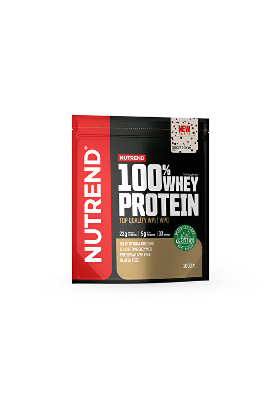 %100 Whey Protein 1000 gr - Cookies & Cream- Kurabiye