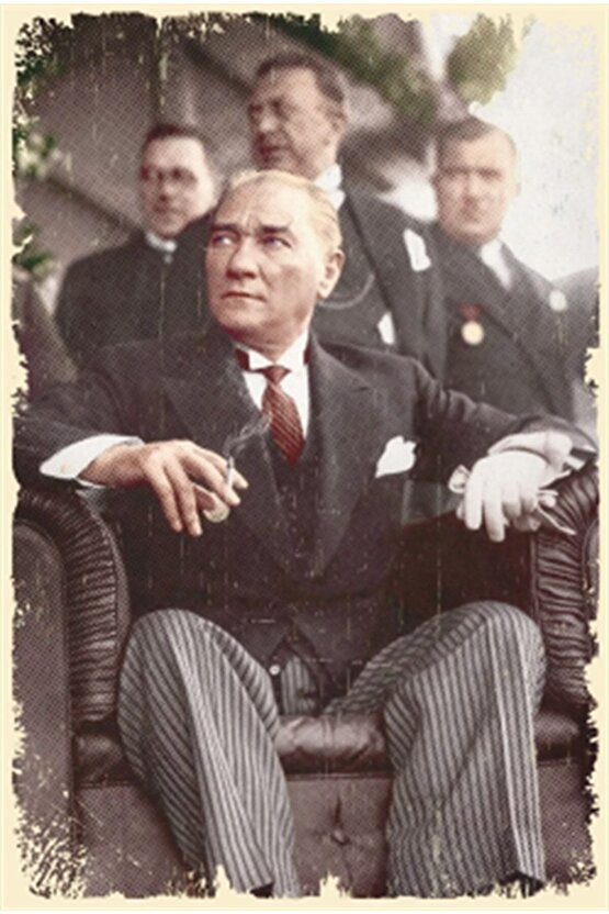 Mustafa Kemal Atatürk Retro Ahşap Poster