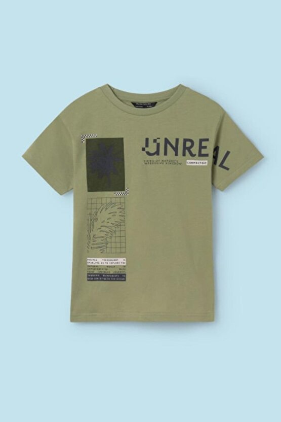 Erkek Çocuk 8-18 Yaş T-shirt & Şort 3lü Set 6669 Yeşil