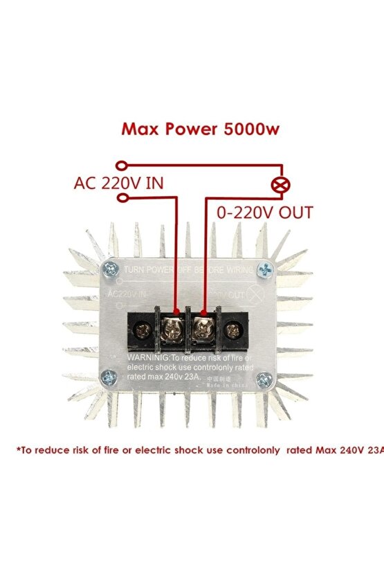 Ac 220v 5000w Motor Dimmer Hız Kontrol Kartı
