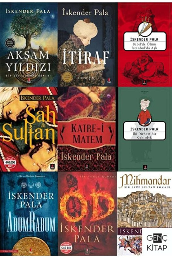 Iskender Pala 9 Kitap Set  Akşam Yıldızı - Itiraf - Babilde Ölüm Istanbulda Aşk - Od - Mihmandar