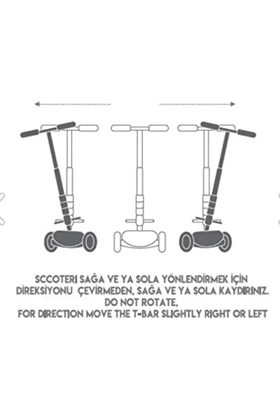 Led Işıklı 3 Tekerlekli Cool Wheels Yükseklik Ayarlı Turuncu Çocuk Scooter