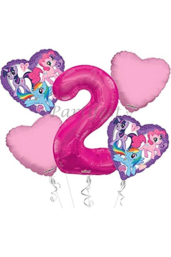 My Little Ponny 2 Yaş Balon Set Balon Folyo Set My Little Ponny Konsept Doğum Günü Set Yaş Balon
