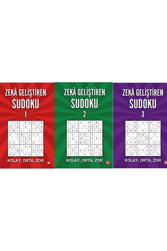 Zeka Geliştiren Sudoku 1,2 Ve 3 3 Kitap Set