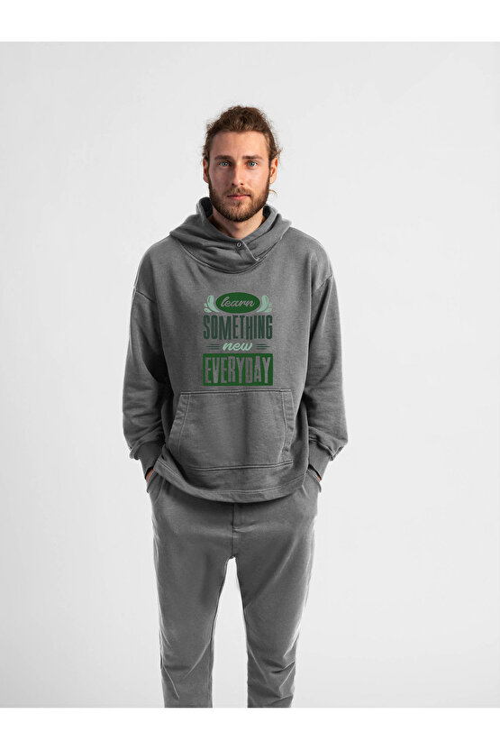 MIJUSTORE Learn Something Öğrenmek Bilgi Temalı 2 İplik Sweatshirt Hoodie VA10482