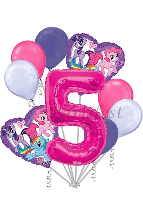 My Little Ponny Balon Set My Little Ponny Folyo Balon Set Konsept Doğum Günü Set 5 Yaş Balon