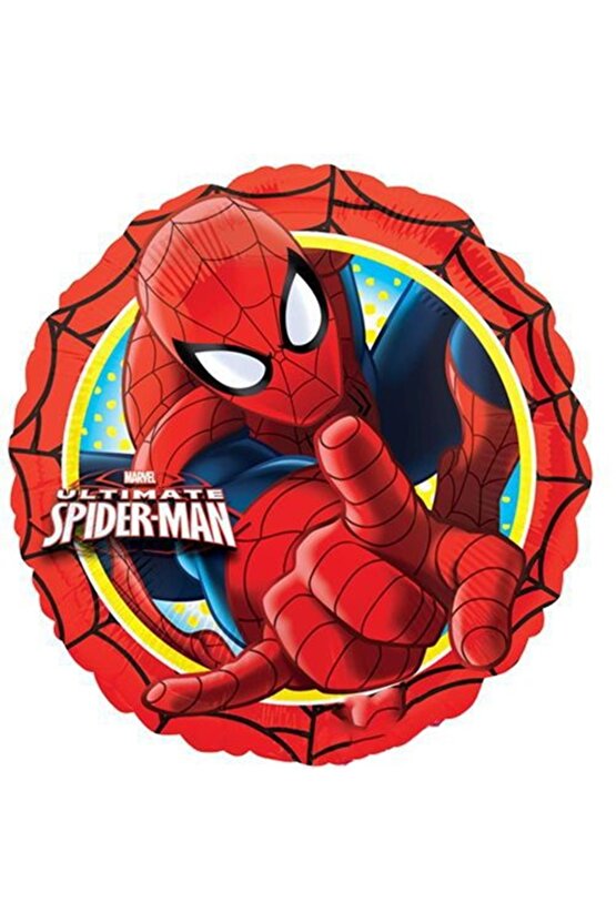 Spiderman Yıldız Balonlu 5 Yaş Konsept Doğum Günü Balon Set Örümcek Adam Spiderman Balon Set