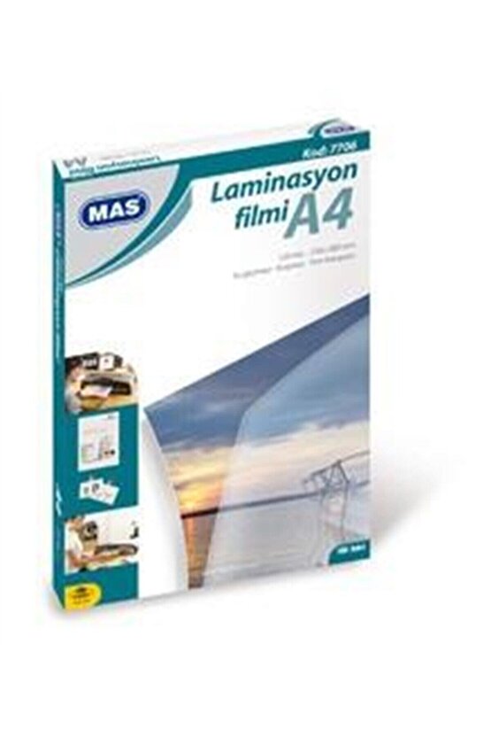 Laminasyon Filmi A4 216x303 125 Mic 7706 100 Lü Paket 7706