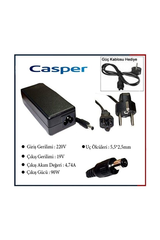 Casper Nırvana Nirvana Nb 15.6 Laptop Dizüstü Şarj Cihazı Adaptö